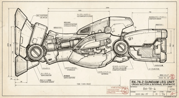 Cross-section drawing