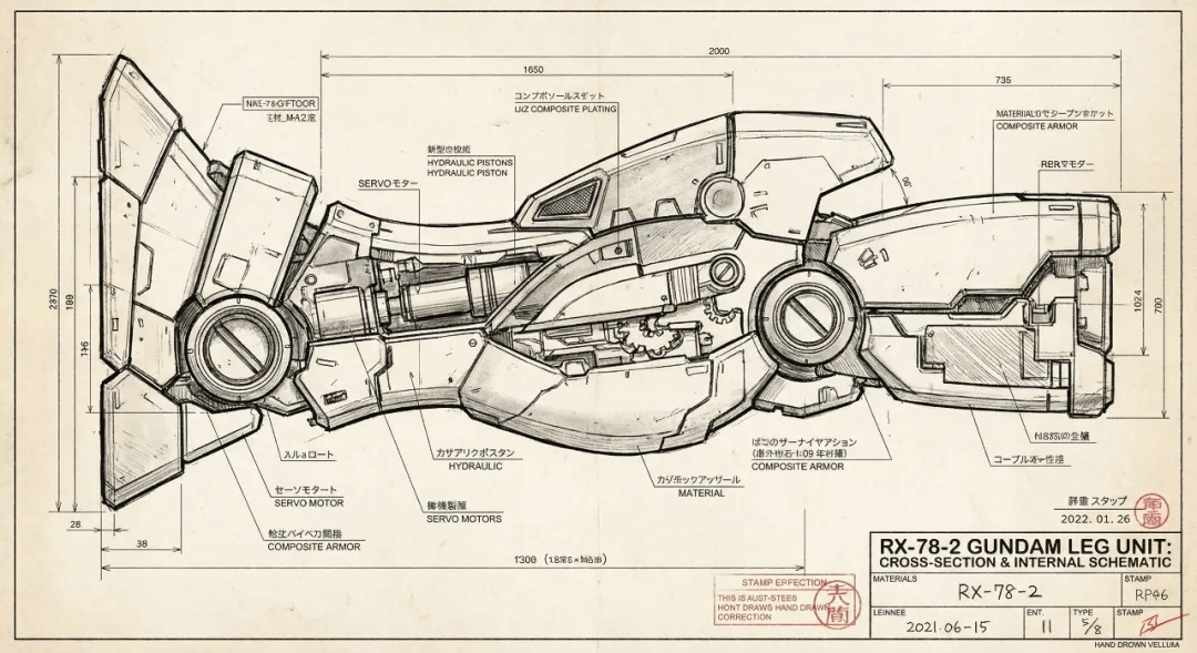 Cross-section drawing
